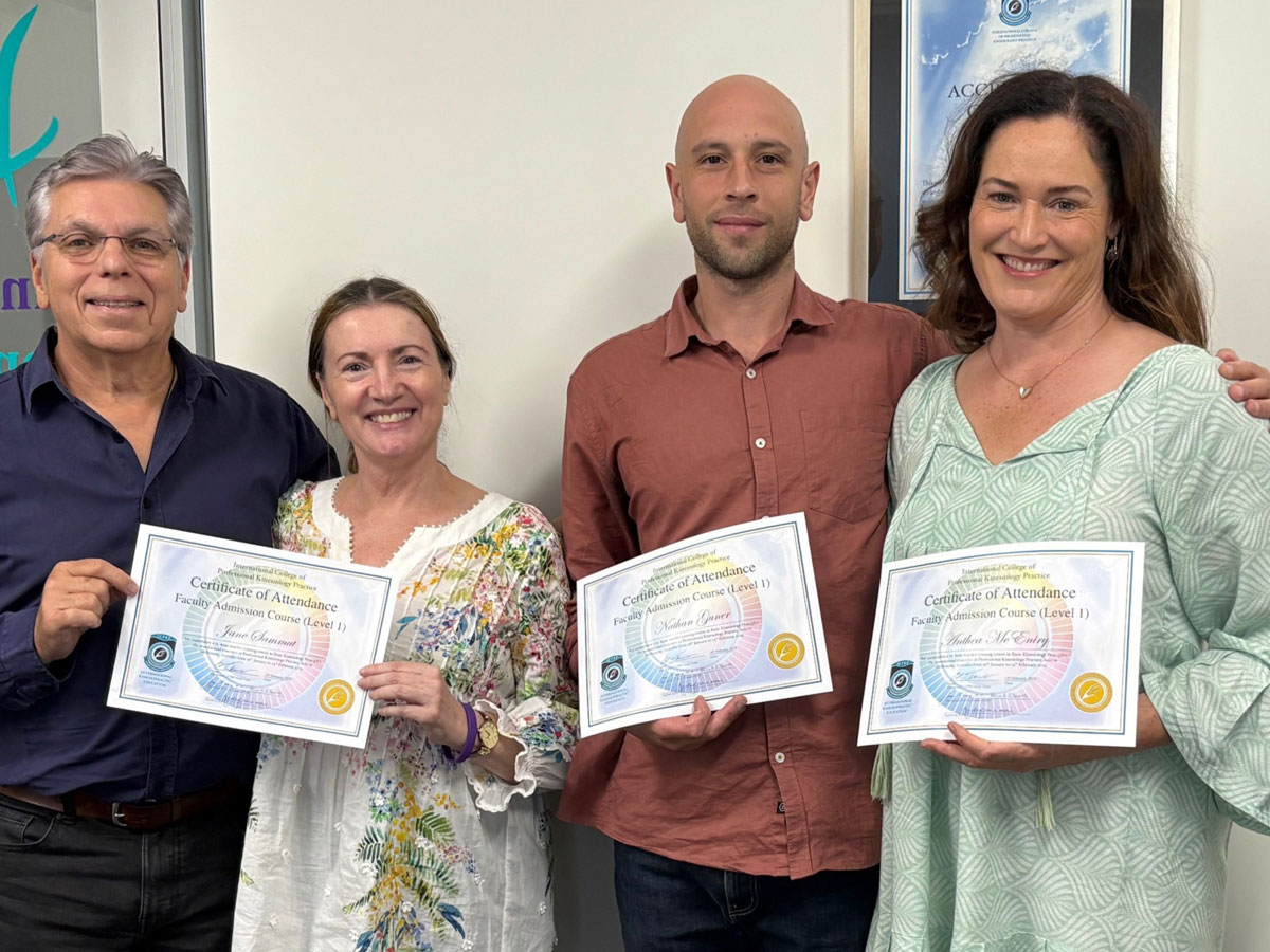 Ed Faust with new ICPKP Faculty Members, Anthea, Nathan and Jane
