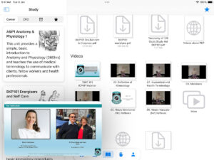 Videos feature screenshot from Kinesiology Plus app
